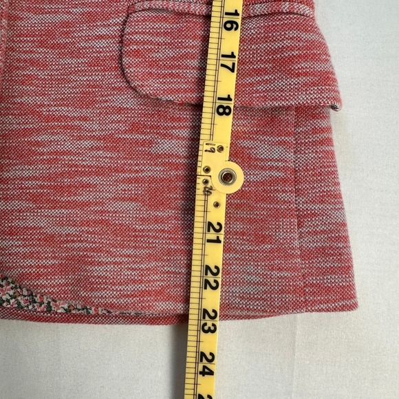Cartonnier Anthropologie Red Pink Heathered Knit Blazer Jacket Womens S Business - Picture 6 of 10